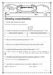 English Worksheet: Mid-term test 