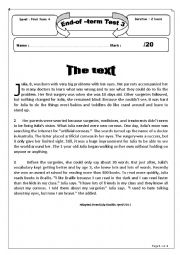 English Worksheet: full-term test 3