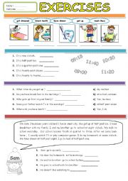 English Worksheet: Exercises for 5th Graders TWO PAGES 