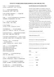 English Worksheet: TENSES REVISION