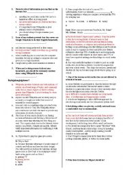 English Worksheet:  TEOG Practice Test 2 [ units 4 and 5]