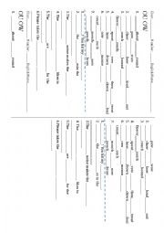 English Worksheet: phonis: ou ow listening practice