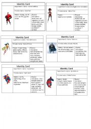 English Worksheet: Guessing game superhero