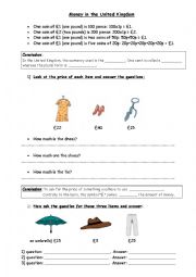 English Worksheet: Money in the United Kingdom