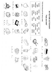 English Worksheet: Food and Drinks (Picture Dictionary)