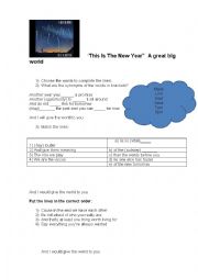 English Worksheet: This is the New Year by A great big world