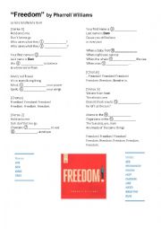 English Worksheet: Freedom by Pharrell Williams 