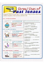 English Worksheet: Unreal Uses of Past Tenses