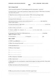 English Worksheet: Test on G. Orwells biography and 