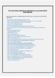 English Worksheet: List of useful websites part3/3