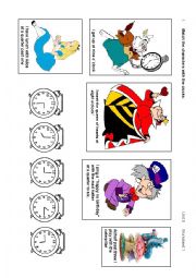 English Worksheet: ALICE IN WONDERLAND