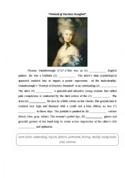 English Worksheet: Portrait of Duchess Beaufort