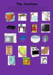 English Worksheet: The furniture