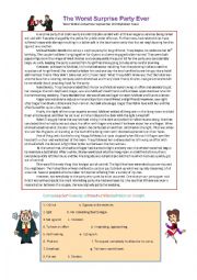 English Worksheet: The Worst Party Ever: Reading and Debate