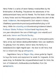 English Worksheet: Harry Potter