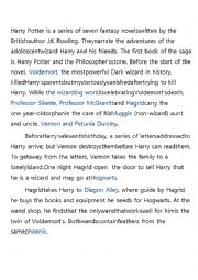 English Worksheet: Harry Potter