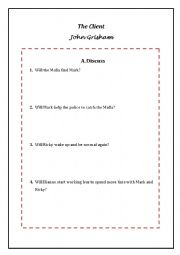 English Worksheet: The Client - Penguin REader