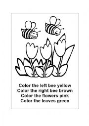 English Worksheet: Coloring the picture