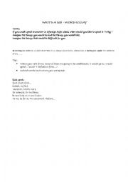 English Worksheet: writing project school