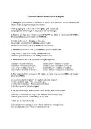 English Worksheet: slang contractions