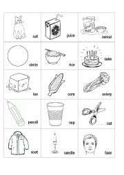 English Worksheet: Hard C Soft C Picture and Word Sort