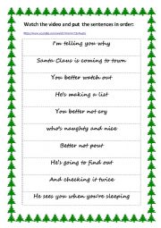 English Worksheet: santa claus is coming to town