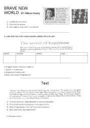 English Worksheet: brave new world - genetic engineering