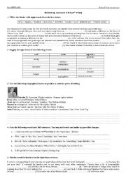 English Worksheet: Round-up session n01 (3rd Year)