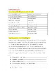 English Worksheet: first conditional