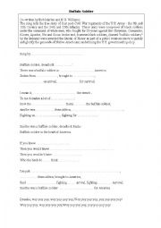 English Worksheet: Buffalo Soldier