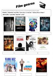English Worksheet: film posters