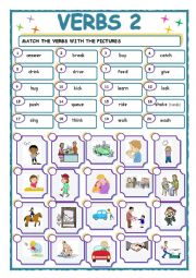 English Worksheet: VERBS2