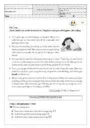 English Worksheet: 9th form End-of -term test n 1