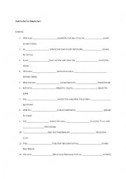 English Worksheet: Past Perfect / Past Simple
