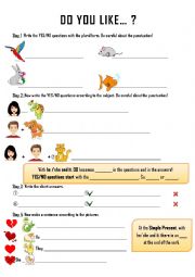 English Worksheet: DO YOU LIKE...?