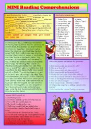 English Worksheet: Mini exercises with a Christmas theme. 