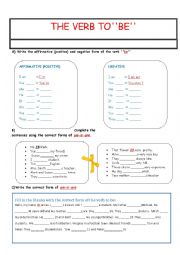 English Worksheet: THE VERB TOBE