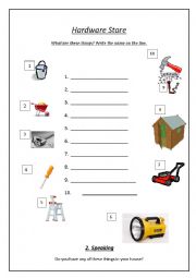 English Worksheet: Hardware Store