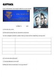 English Worksheet: gattaca genetic engineering designer babies