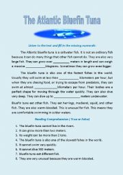 Atlantic Bluefin Tuna_Listening and Reading Comprehension