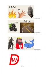 English Worksheet: puzzles