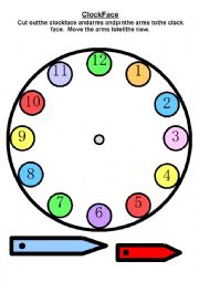 English Worksheet: clock _ use this material to teach kids learn about time