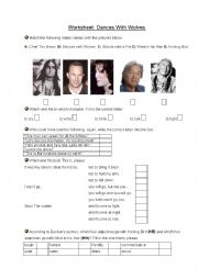 English Worksheet: Dances with Wolves