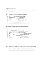 English Worksheet: simple present and simple past practice 