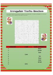 Irregular Verb Review. Xmas Theme