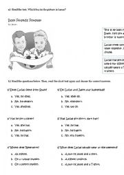 English Worksheet: A short reading excersise