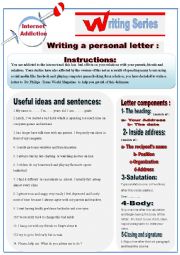 English Worksheet: Writing : Asking for advice letter