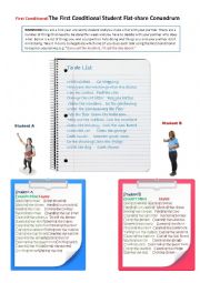 English Worksheet: First Conditional Speaking Practice: Negotiating in the first conditional