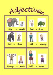 English Worksheet: Poster for Adjectives