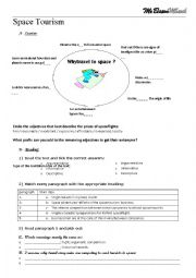 English Worksheet: Space Tourism - Reading